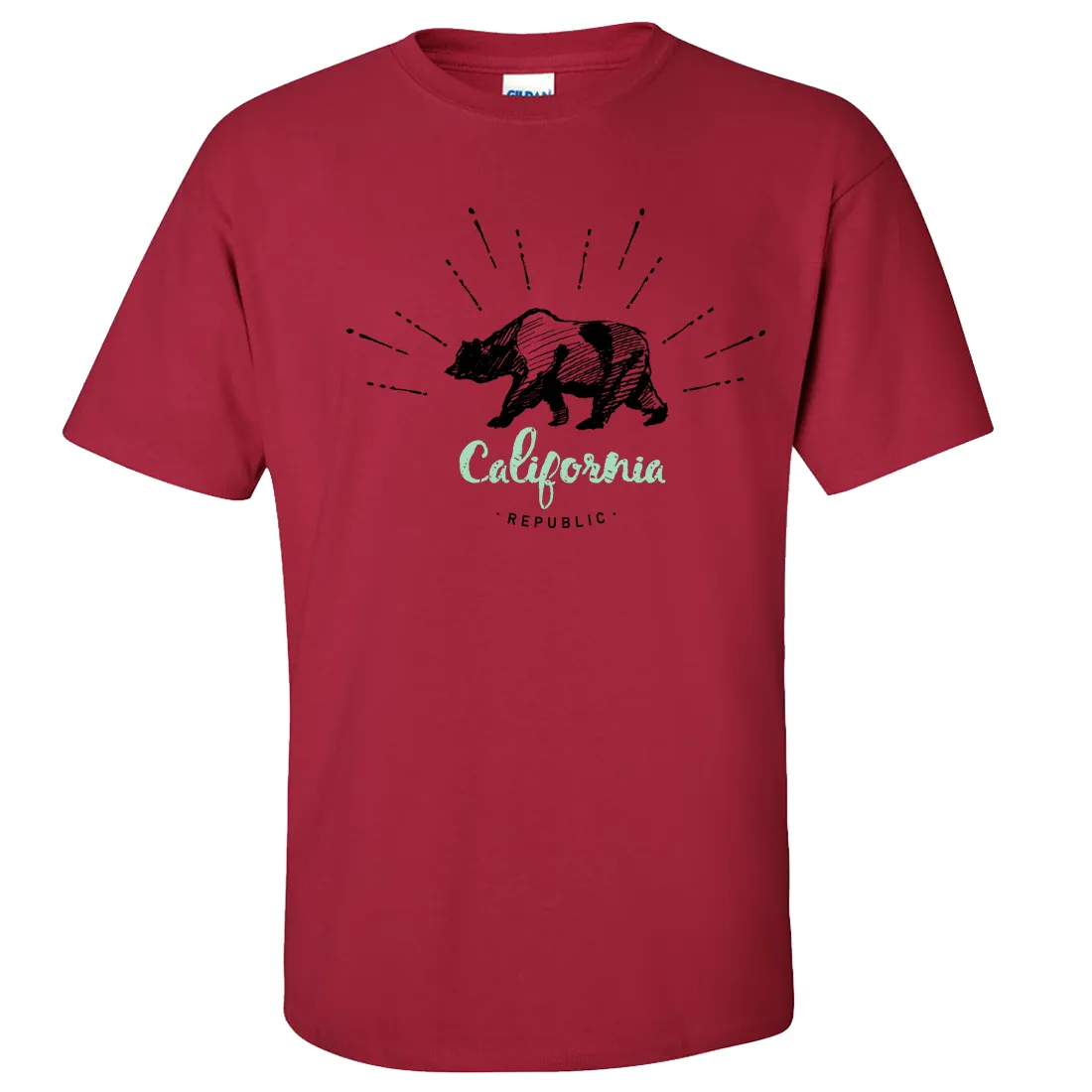 California Republic Stencil Asst Colors T-shirt/tee