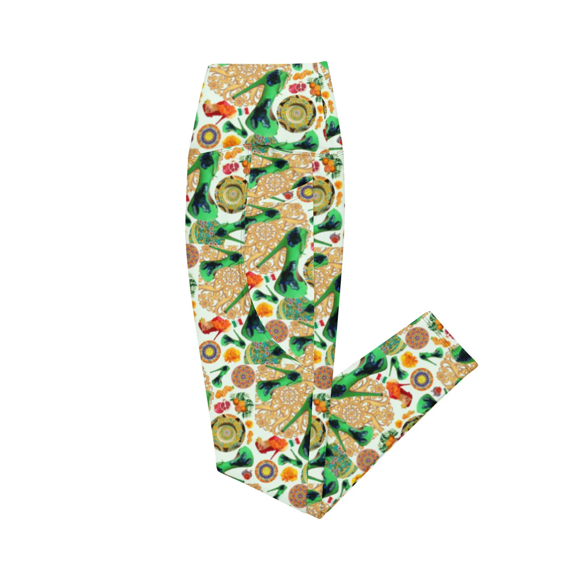 Crossover leggings with pockets 'Amalfi'