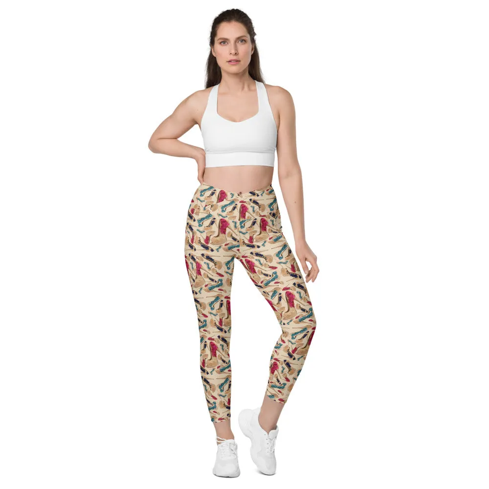 Crossover leggings with pockets Kase 'Travel blogger'