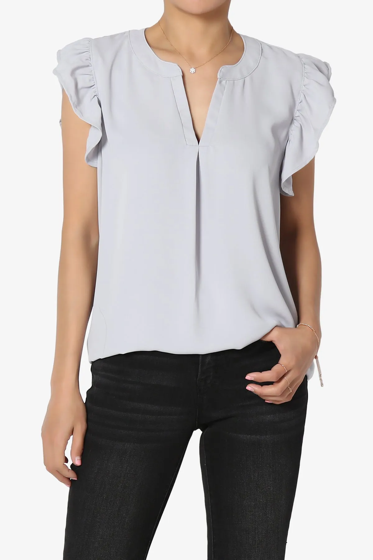 Flamin Ruffle Short Sleeve Blouse PLUS