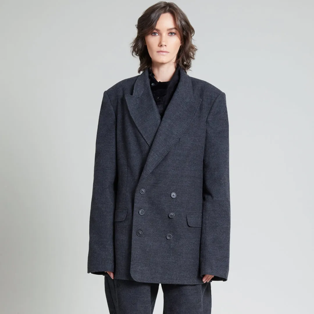 GABRIEL DOUBLE BREASTED BLAZER SHALE GREY