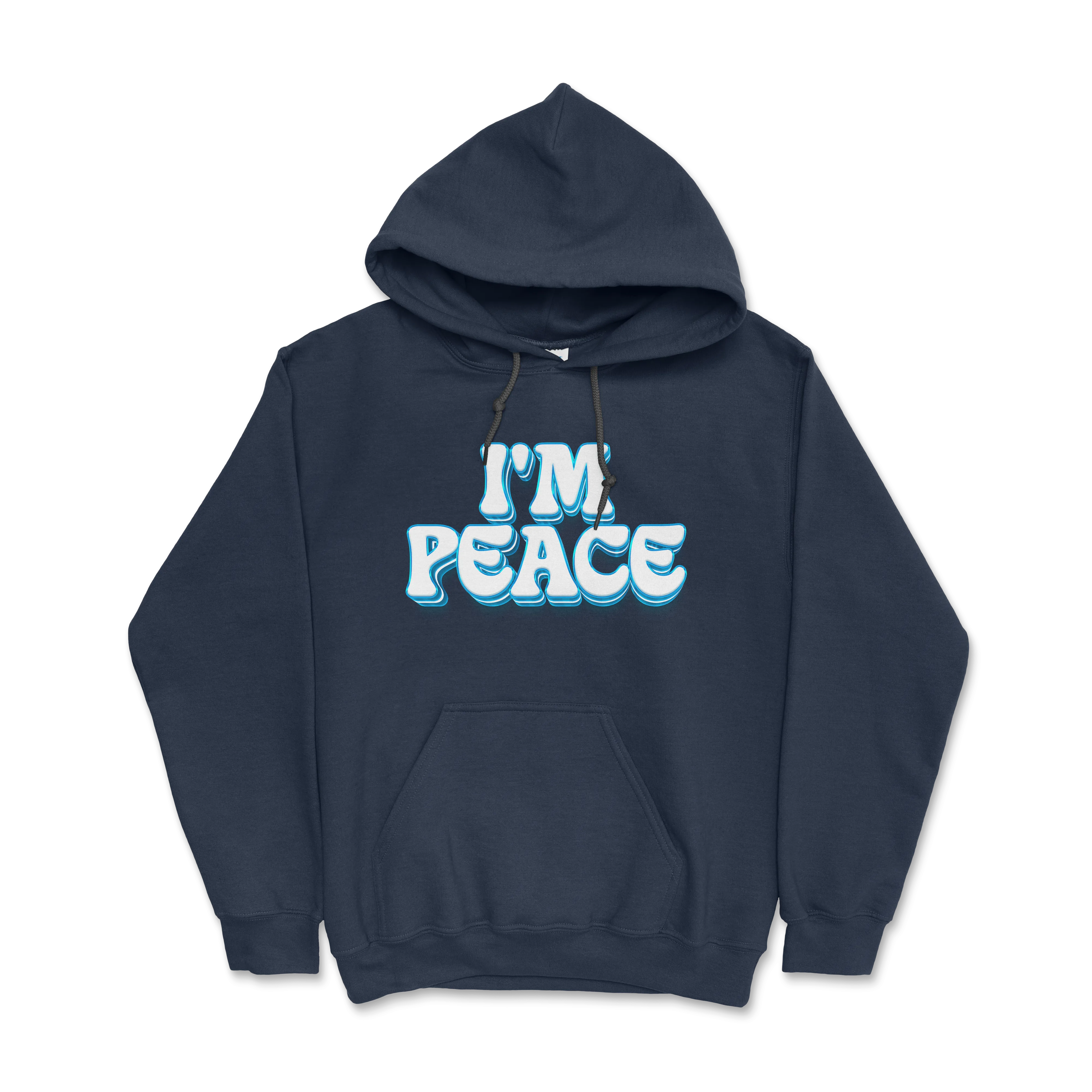 I Come In Peace & I'm Peace | Unisex Essential hoodies | Midnight Navy