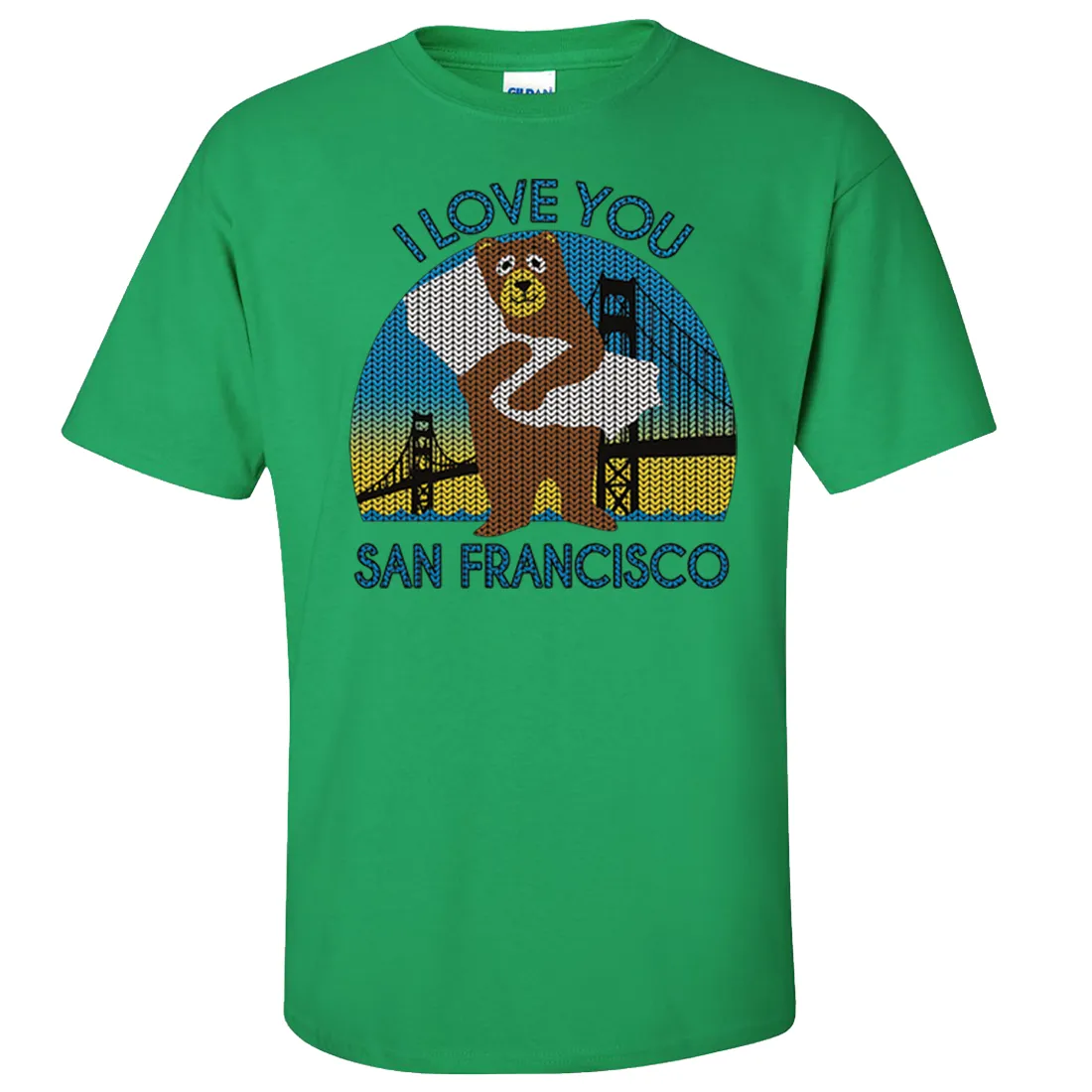 I Love You SF Knit Style Bear Asst Colors T-shirt/tee