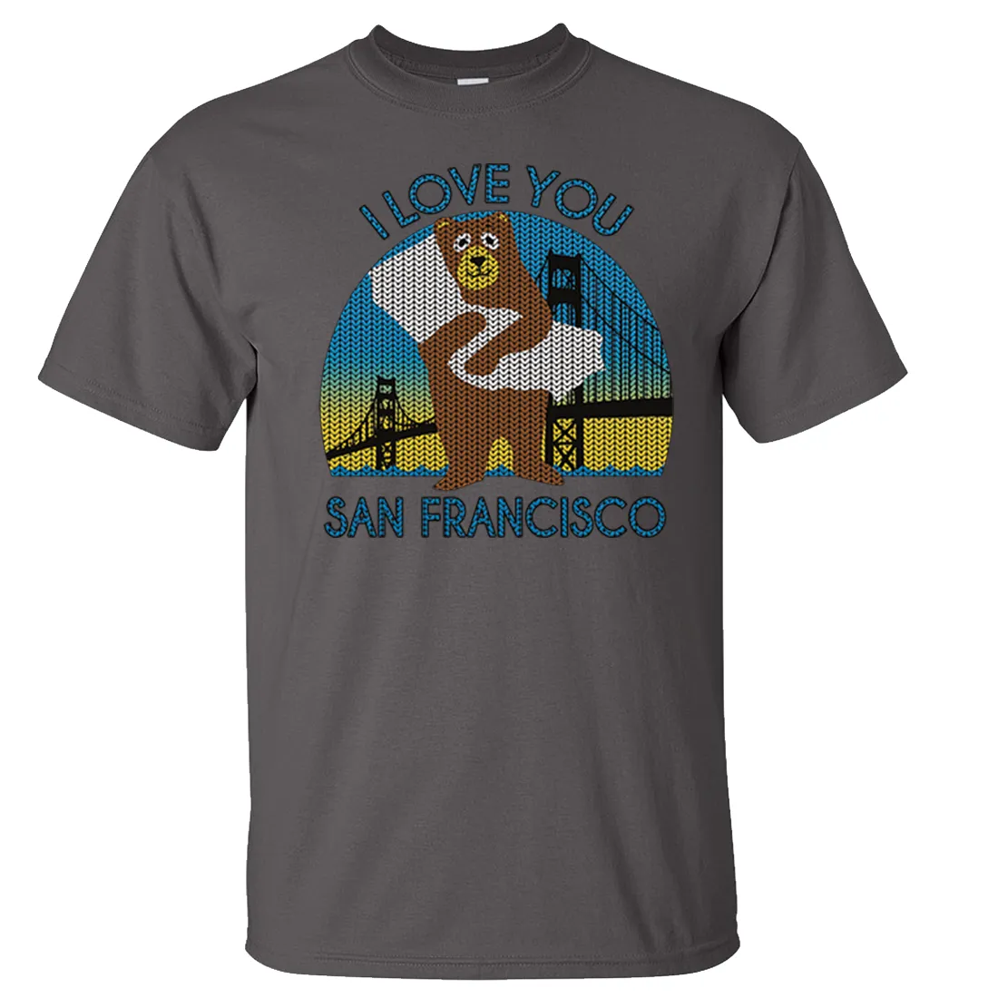 I Love You SF Knit Style Bear Asst Colors T-shirt/tee