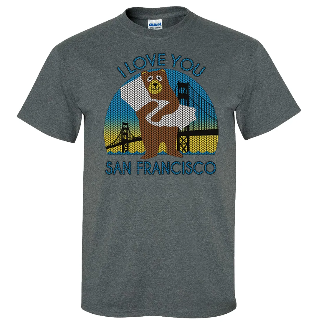 I Love You SF Knit Style Bear Asst Colors T-shirt/tee
