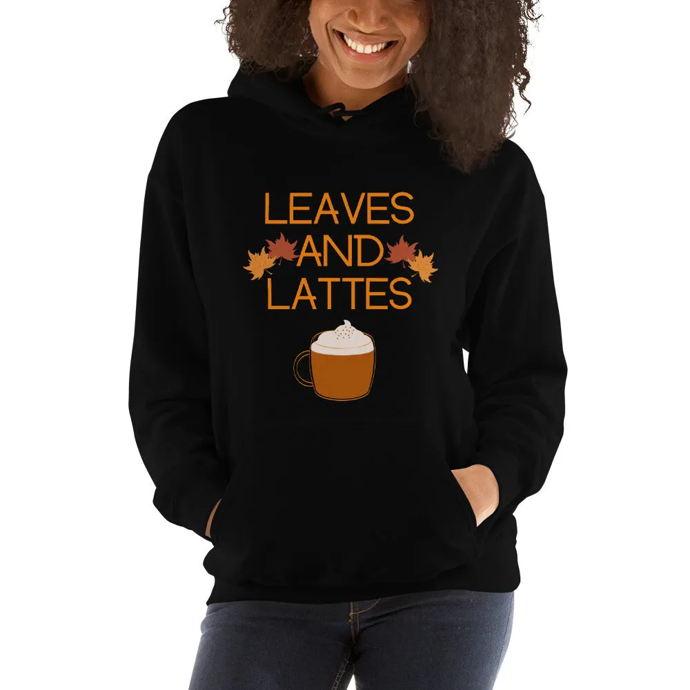 Leaves and Lattes Autumn Fall Season Coffee Lover Hoodie