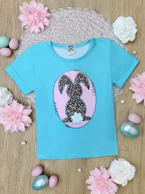 Leopard Easter Bunny Graphic T-Shirt