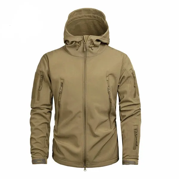 Men's Military Camouflage Fleece Jacket Army Tactical Clothing