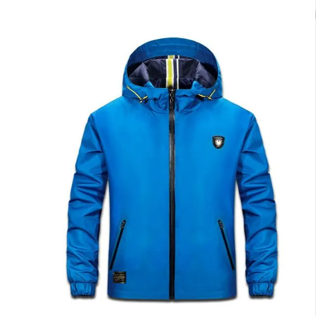 Men's Windproof Hooded Jacket Up To 4XL