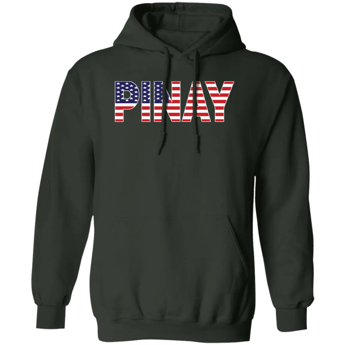 Pinay with US Flag Embedded Unisex Pullover Hoodie