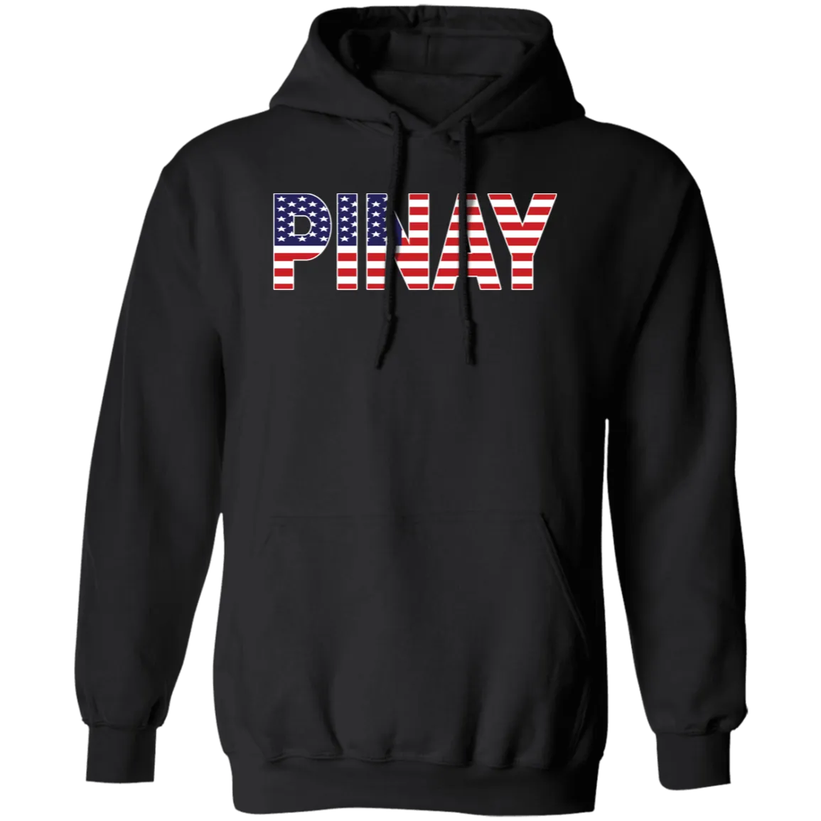 Pinay with US Flag Embedded Unisex Pullover Hoodie