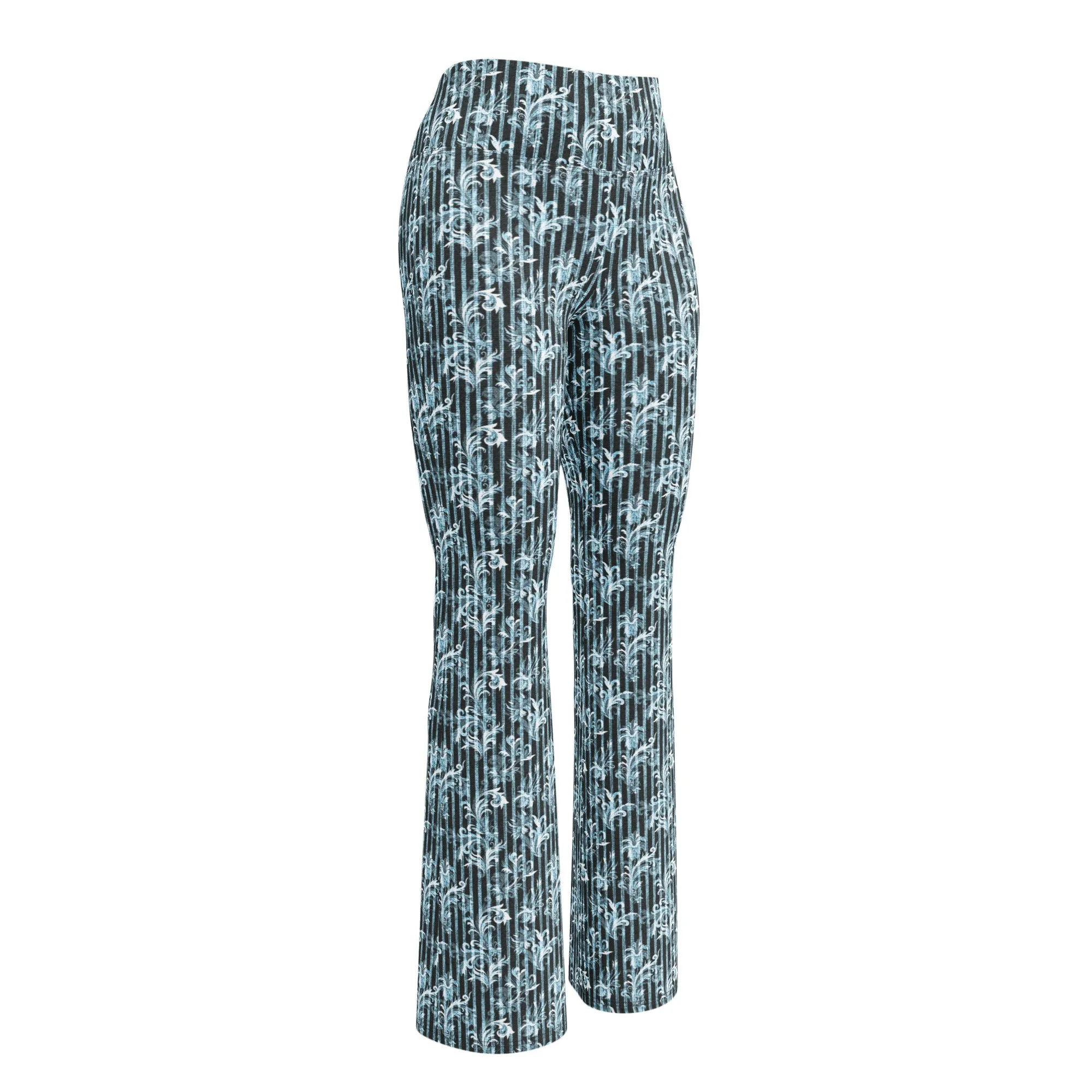 "Denim" Fleur-ish Flare leggings