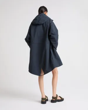 Short fishtail parka in technical fabric