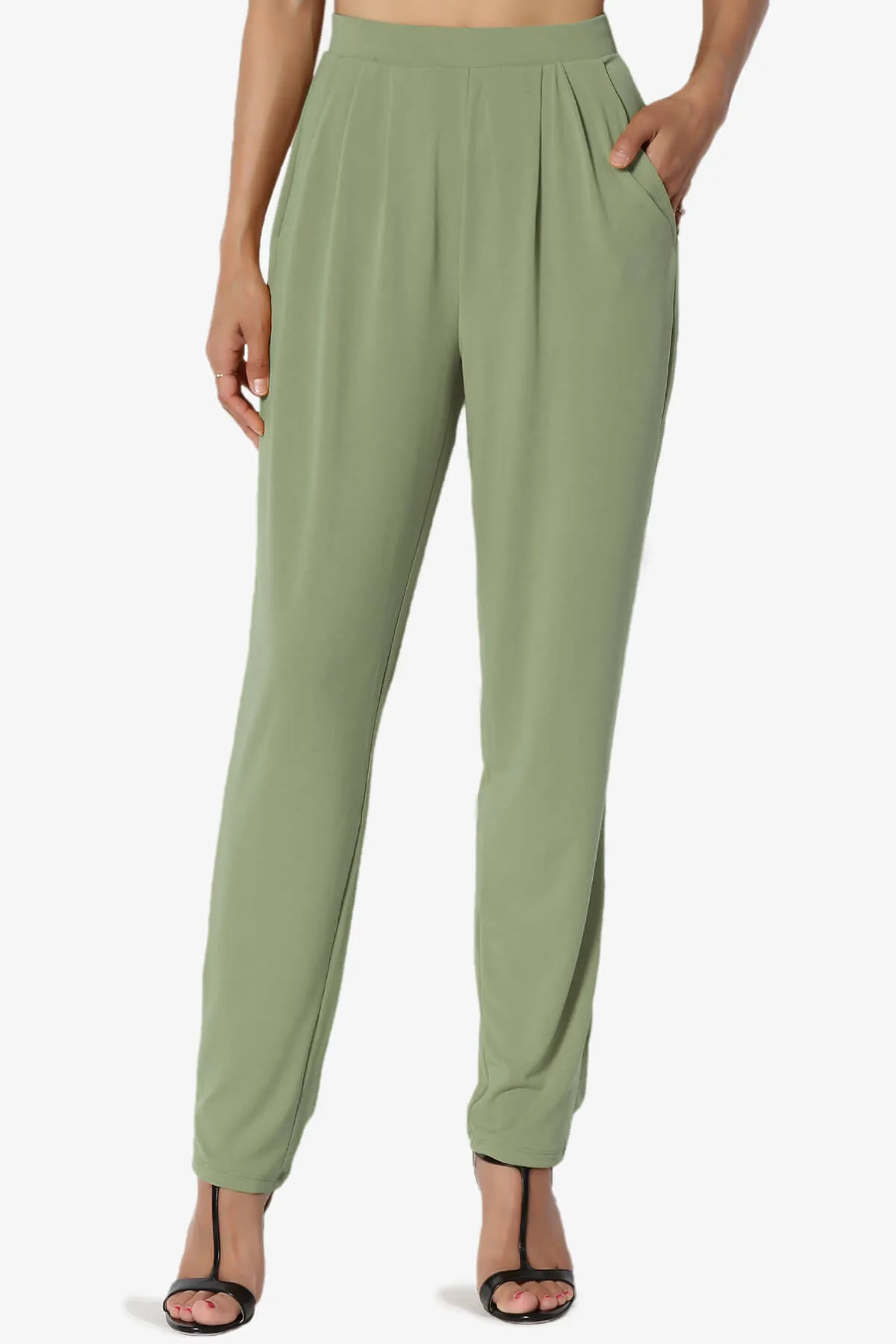 Trellis Cool Pleated Elasic Waist Pants