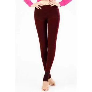 Trendy Skinny Solid Color High Waist Leggings For Women - Wine Red One Size(fit Size Xs To M)