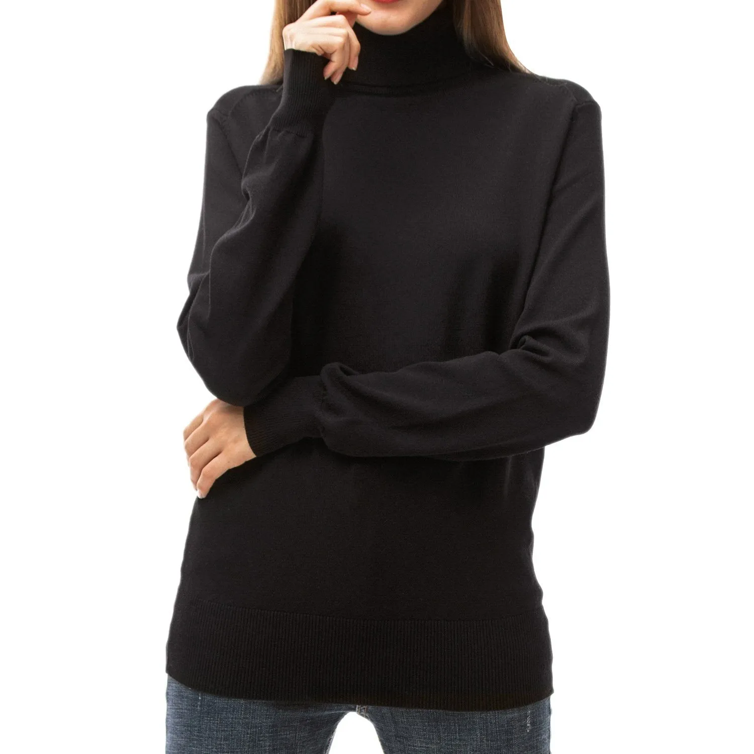 Turtleneck Pullover Sweater for Women