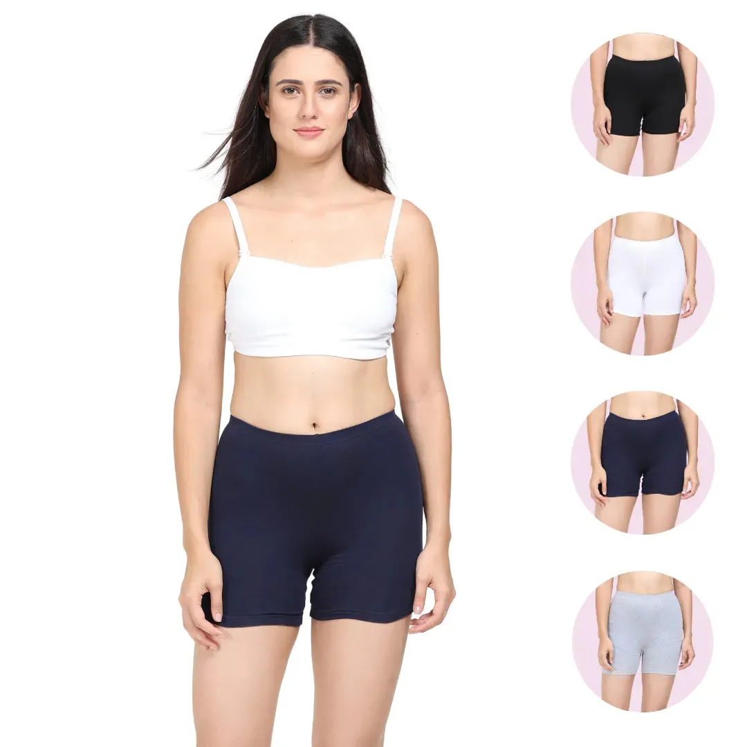 Undershorts | Full Hip Coverage | Protects Against Inner Thigh Chafing | 4 Pack
