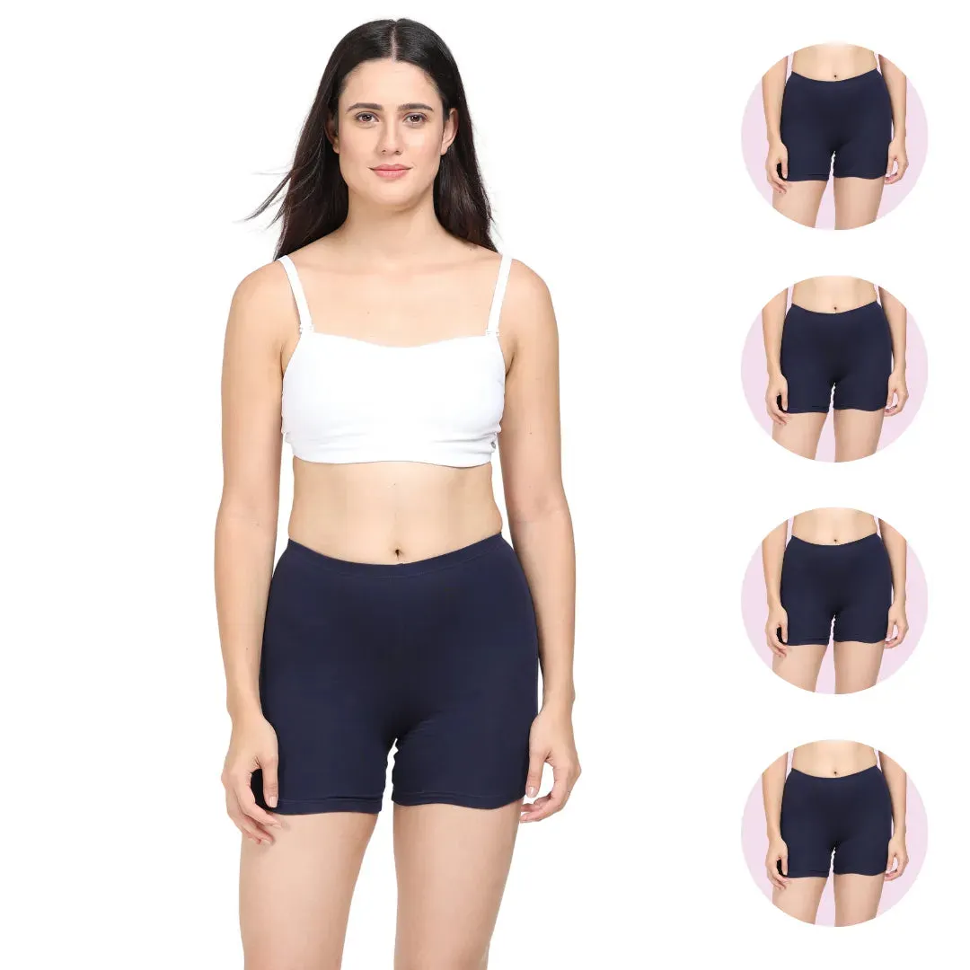 Undershorts | Full Hip Coverage | Protects Against Inner Thigh Chafing | 4 Pack